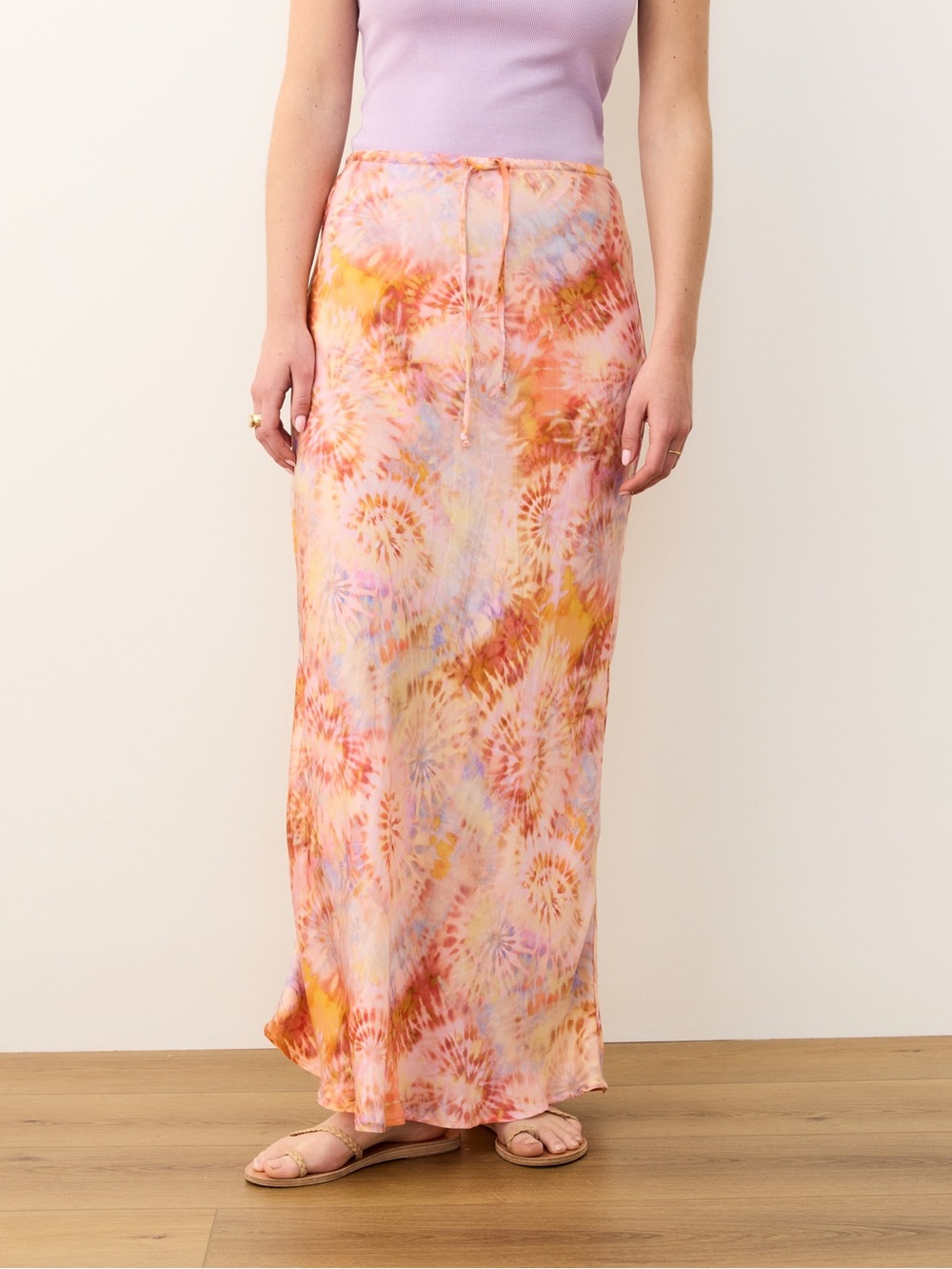 NWT Marine Layer Tie Dye Slip Maxi Skirt Sz M